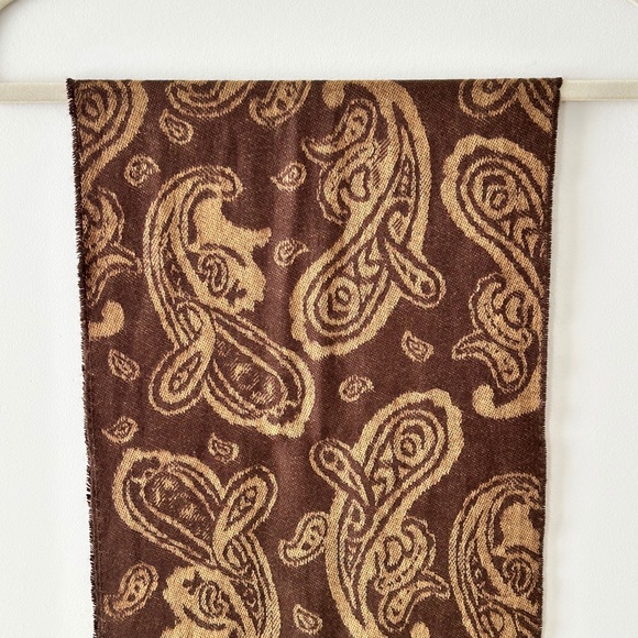 Cejon Brown & Tan Paisley Scarf - Picture 14 of 16